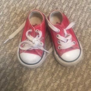 Red baby converse